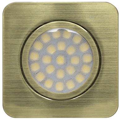LED møbelspot,12V DC, 3W, 4200K, IP44, firkant
