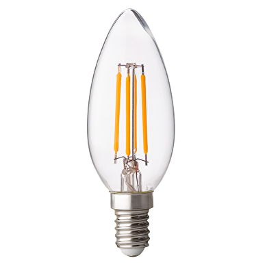LED filament candle, dimmable, 4W, E14, 2700K, 220-240V AC