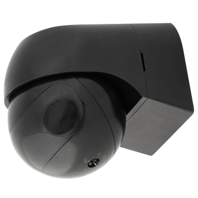 PIR motion sensor for surface mounting, with black lens 180°, 12m, IP44, black