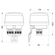 Light control sensor for surface mounting 15A, IP65