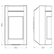 PIR motion sensor for surface mounting, no small pets detection<50kg, max. 12m