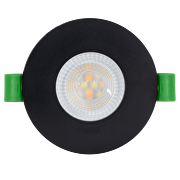 LED downlight for building-in, dimmable, black, 6W, 3000K/4000K/6500K, 220-240V AC, IP44
