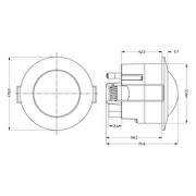 Motion sensor for building-in