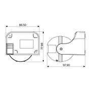 Motion sensor for surface mounting, white